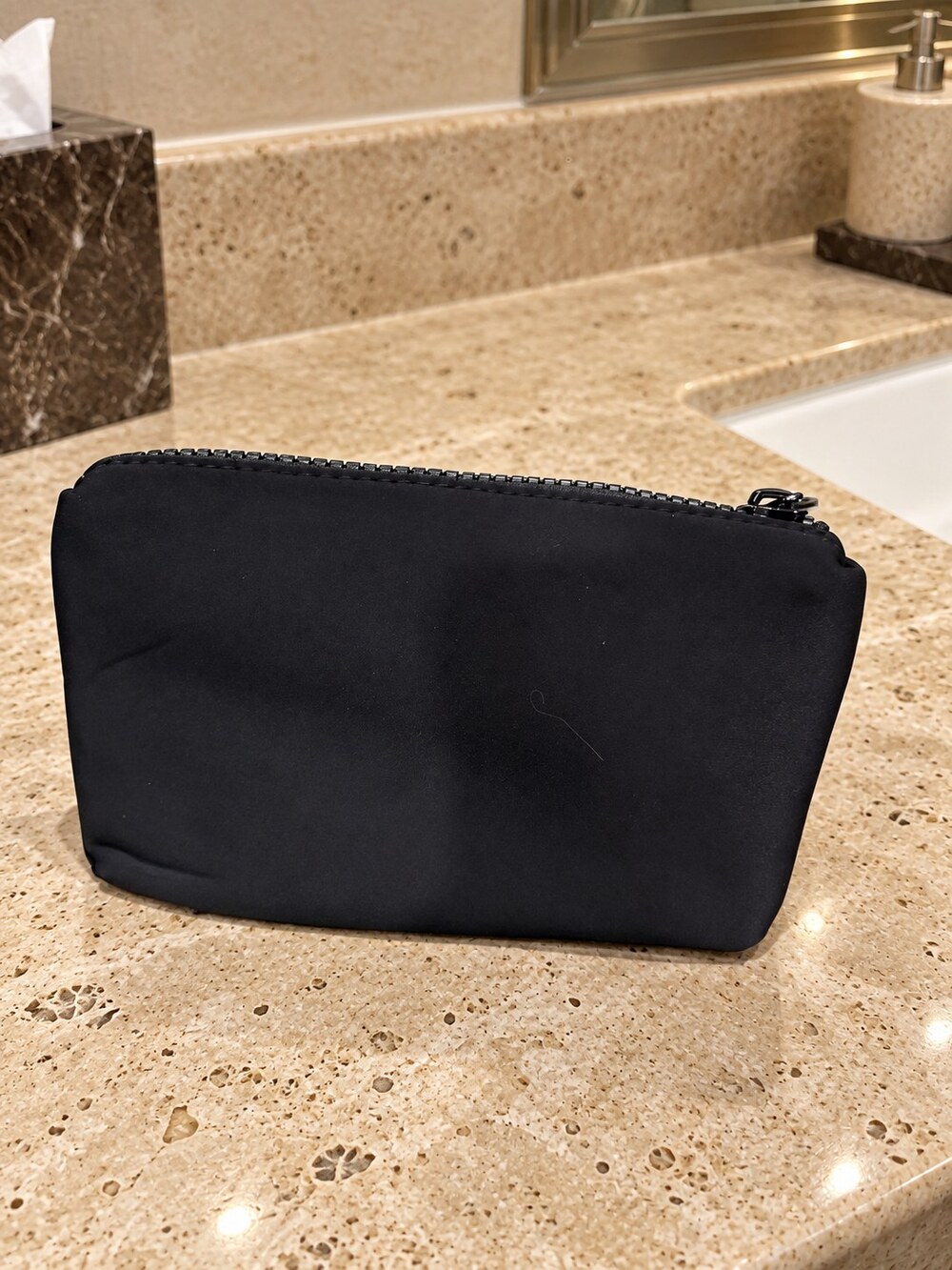 Chanel Black Zip Cosmetic Pouch | Skincare Organizer - Picture 3 of 6